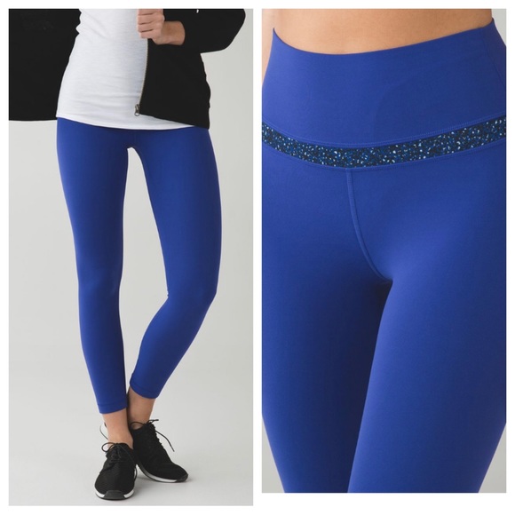 lululemon athletica Pants - Lululemon Women's Align Leggings High Waisted Sapphire Blue Flashback Static 0